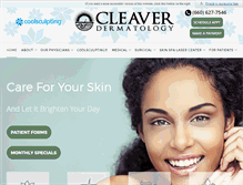 Tablet Screenshot of cleaverderm.com